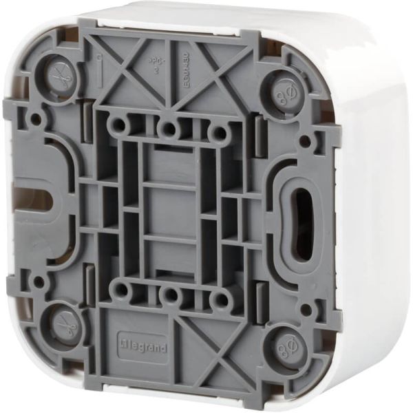 Interrupteur double arrière Legrand 782406 – Encastré, blanc, 2 mécanismes – 64 x 64 mm