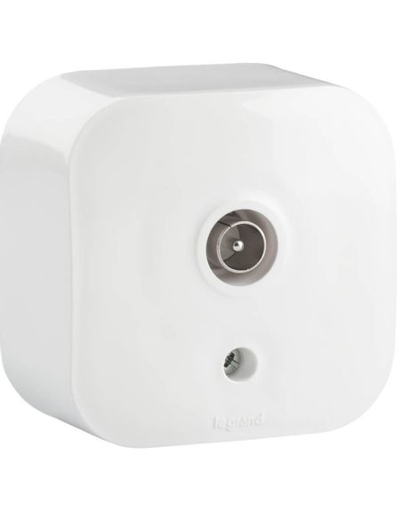 Toma de Televisión Legrand Forix – Montaje en Superficie – Conector Macho 9.52 mm – Blanco IP21 782415 Legrand