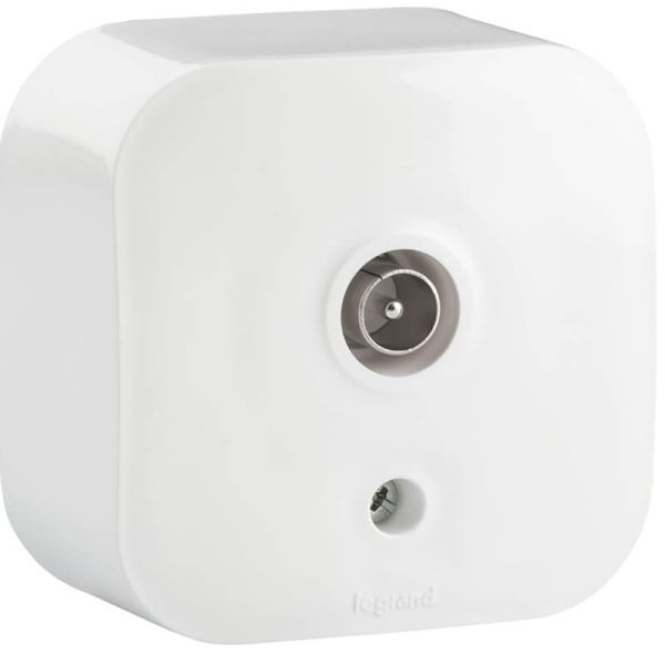 Toma de Televisión Legrand Forix – Montaje en Superficie – Conector Macho 9.52 mm – Blanco IP21 782415 Legrand