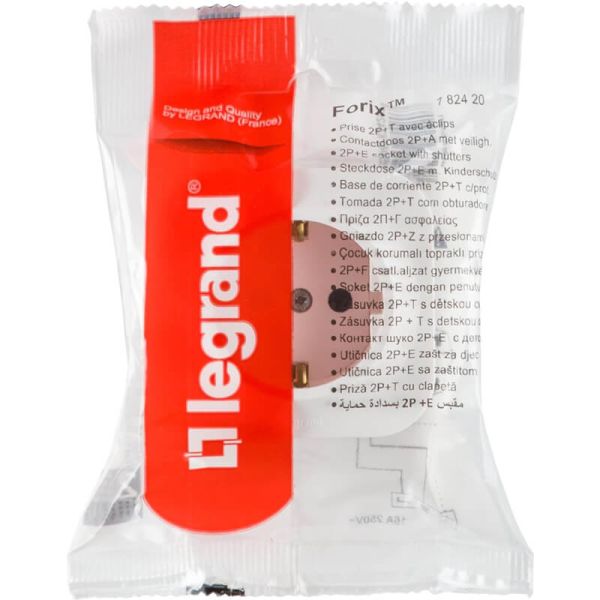 Bolsa Enchufe de Pared Legrand 782420 – 1 Toma Schuko – Superficie – Blanco Legrand