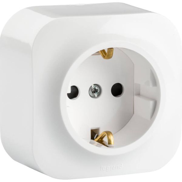 Enchufe de Pared Legrand 782420 – 1 Toma Schuko – Superficie – Blanco Legrand