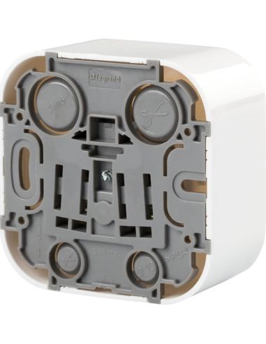 Trasera Enchufe de Pared Legrand 782420 – 1 Toma Schuko – Superficie – Blanco Legrand