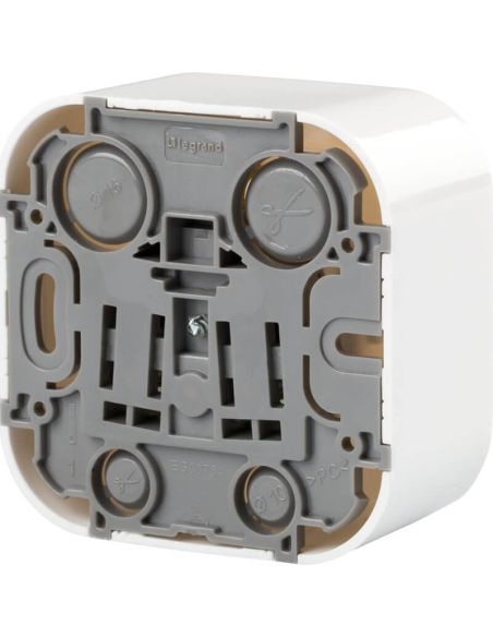 Trasera Enchufe de Pared Legrand 782420 – 1 Toma Schuko – Superficie – Blanco Legrand