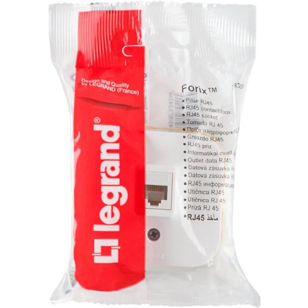 Prise réseau RJ45 UTP Cat. 5E Legrand Forix – IP21 – Montage en saillie – Blanc 782424