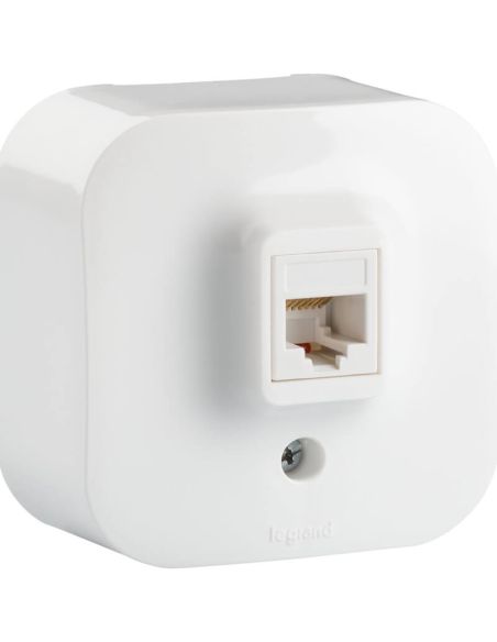 Legrand Forix RJ45 Cat 5E UTP Network Socket – IP21 – Montagem em Superfície – Branco 782424