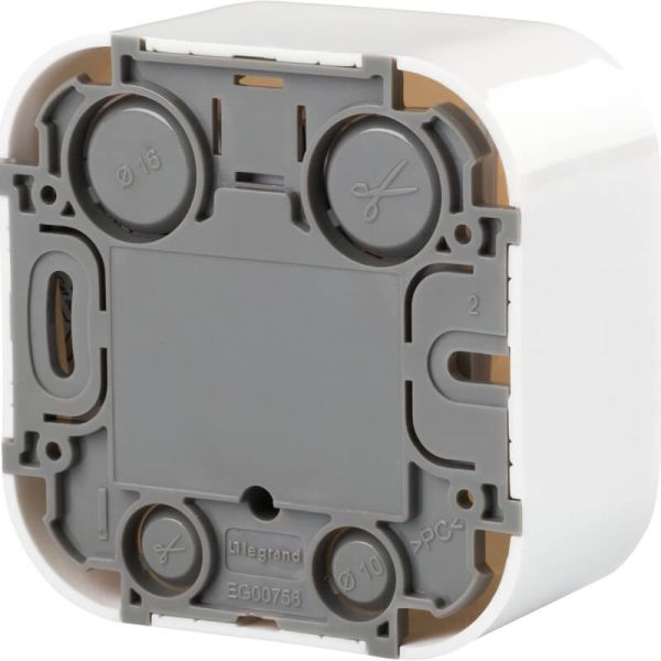 Panneau arrière de prise réseau UTP RJ45 Cat. 5E Legrand Forix – IP21 – Montage en saillie – Blanc 782424