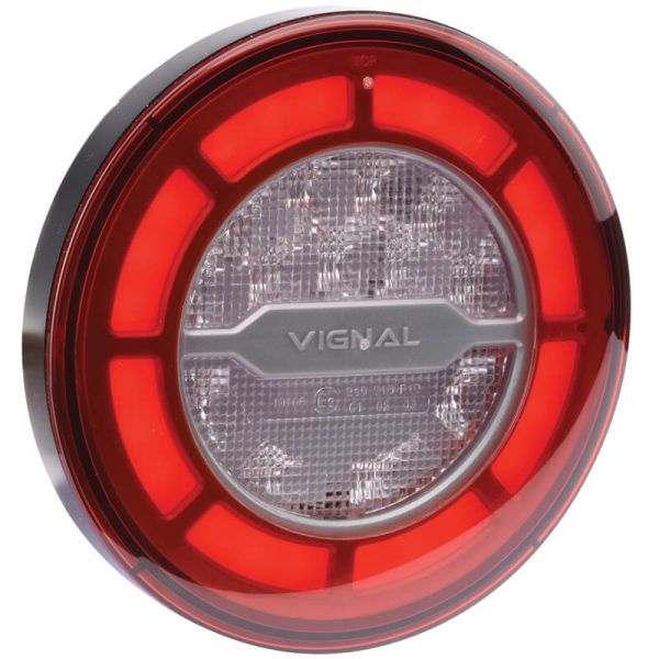 Piloto Trasero Redondo LED Vignal LCR19 – 24V – Antiniebla y Marcha Atrás – IP69K – OEM Ferruz y Leciñena 213150 Vignal