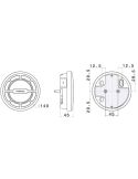 Medidas Piloto Trasero LED Vignal LCR19 con Conectores Adicionales y Resistencia – 24V – IP69K – OEM Schmitz y Ferruz 213010