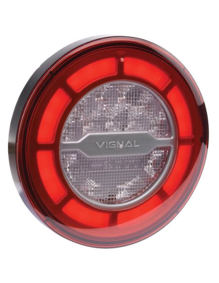 Vignal LCR19 LED Lanterna Traseira – 24V – Freio, Indicador de Direção e Posição Incandescente – IP69K – OEM Schmitz, Ferruz e L
