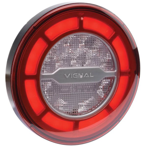 Vignal LCR19 LED Lanterna Traseira – 24V – Freio, Indicador de Direção e Posição Incandescente – IP69K – OEM Schmitz, Ferruz e L