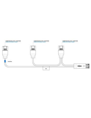 Arnés Vignal FCA para 3 Pilotos LCR19 – Conector 7 Pines AMP + 3 Salidas MCP 4 Pines – Compatible Schmitz