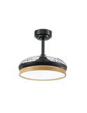 Ventilador LED con aspas plegables PANAM MINI,  negro 46W 5520Lm CCT, Ø39cm