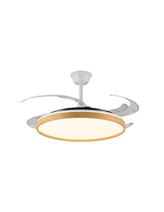 Ventilador LED aspas plegables PANAM L, 80W 8000Lm CCT Ø60cm