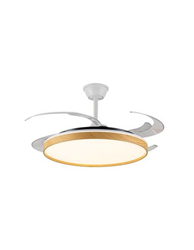 Ventilador LED aspas plegables PANAM L, 80W 8000Lm CCT Ø60cm