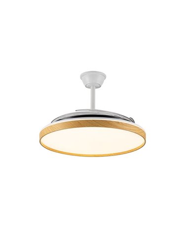 Ventilador LED aspas plegables PANAM L, 80W 8000Lm CCT Ø60cm