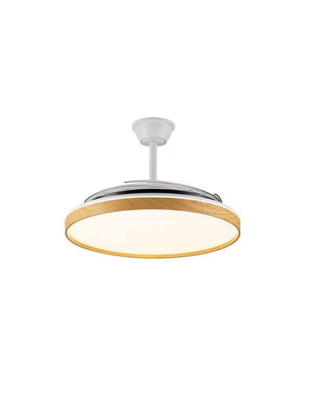 Ventilador LED aspas plegables PANAM L, 80W 8000Lm CCT Ø60cm