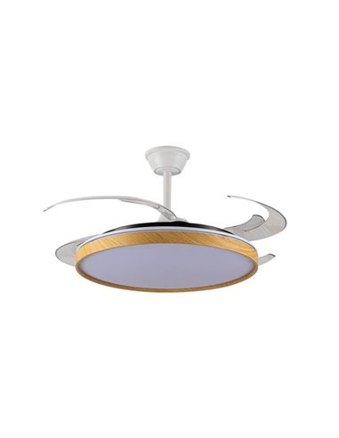 Ventilador LED aspas plegables PANAM L, 80W 8000Lm CCT Ø60cm
