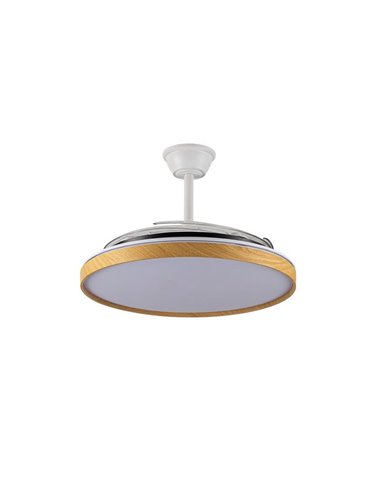 Ventilador LED aspas plegables PANAM L, 80W 8000Lm CCT Ø60cm