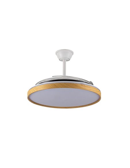 Ventilador LED aspas plegables PANAM L, 80W 8000Lm CCT Ø60cm