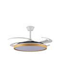Ventilador LED aspas plegables PANAM L, 80W 8000Lm CCT Ø60cm