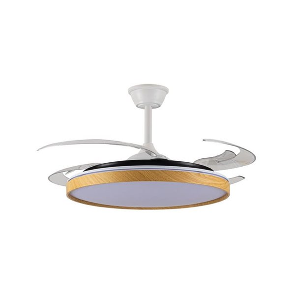 Ventilador LED aspas plegables PANAM L, 80W 8000Lm CCT Ø60cm
