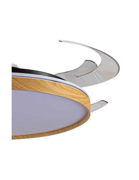 Ventilateur LED PANAM L à pales repliables, 80W 8000Lm CCT Ø60cm