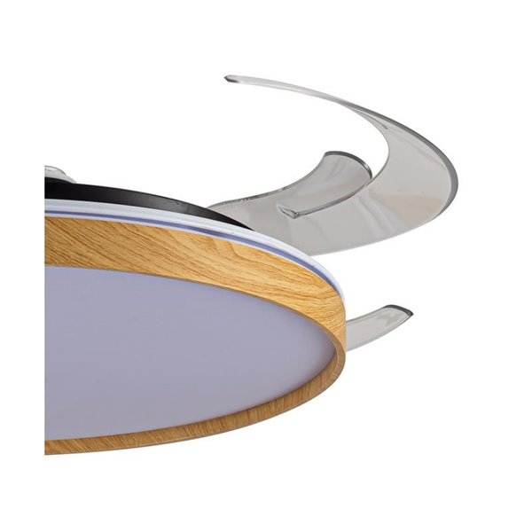 Ventilador LED aspas plegables PANAM L, 80W 8000Lm CCT Ø60cm