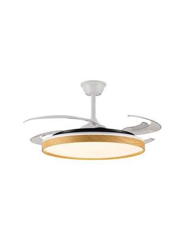 Ventilador LED aspas plegables PANAM L, 80W 8000Lm CCT Ø60cm