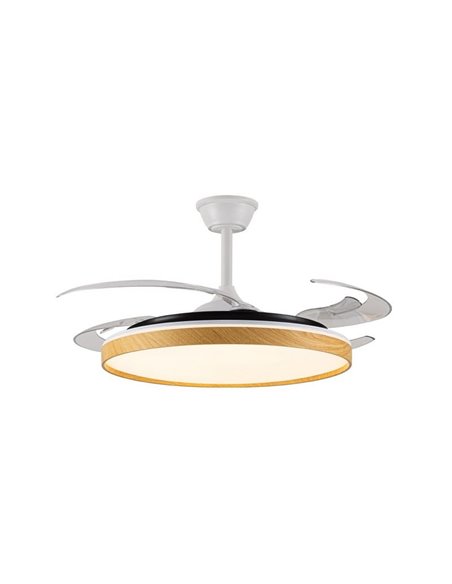 Ventilador LED aspas plegables PANAM L, 80W 8000Lm CCT Ø60cm