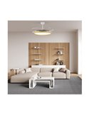 Ventilador LED aspas plegables PANAM L, 80W 8000Lm CCT Ø60cm