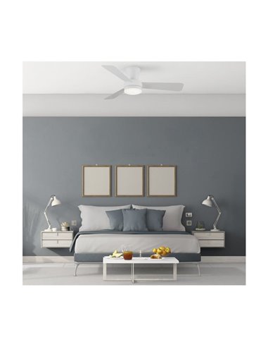 Ventilador LED de techo BENDA, 3 aspas blanco, 28W 2800Lm CCT Dim, Ø101cm