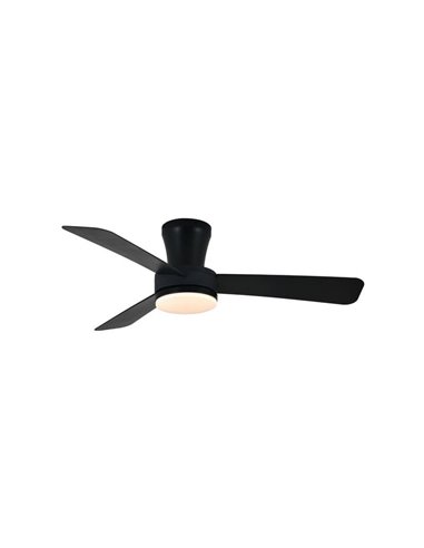 Ventilador LED de techo BENDA, 3 aspas negro, 28W 2800Lm CCT Dim, Ø101cm