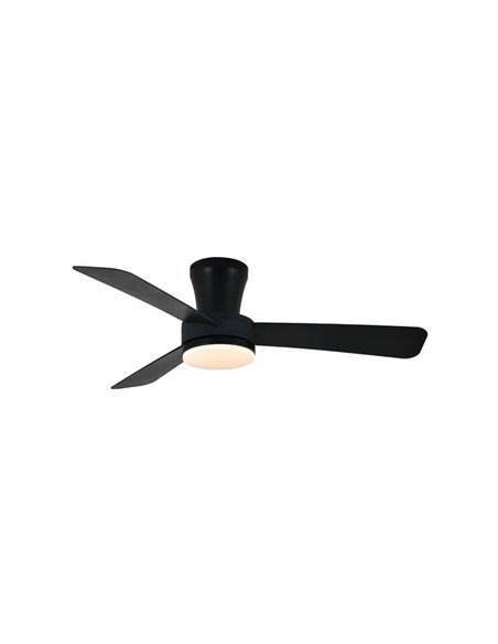 Ventilador LED de techo BENDA, 3 aspas negro, 28W 2800Lm CCT Dim, Ø101cm