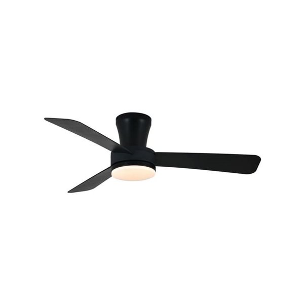 Ventilador LED de techo BENDA, 3 aspas negro, 28W 2800Lm CCT Dim, Ø101cm