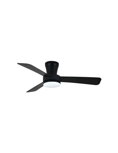 Ventilador LED de techo BENDA, 3 aspas negro, 28W 2800Lm CCT Dim, Ø101cm