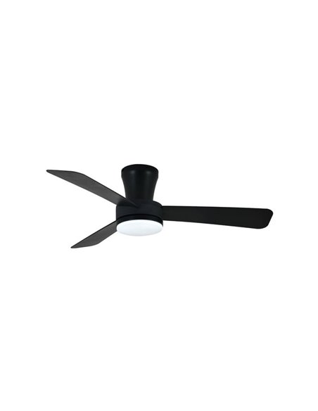 Ventilador LED de techo BENDA, 3 aspas negro, 28W 2800Lm CCT Dim, Ø101cm