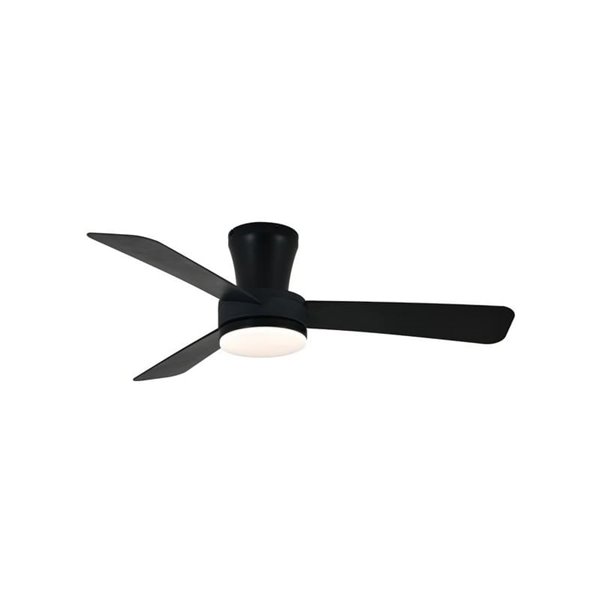 Ventilador LED de techo BENDA, 3 aspas negro, 28W 2800Lm CCT Dim, Ø101cm