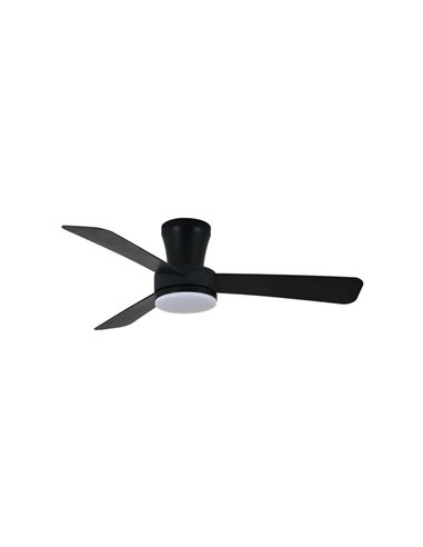 Ventilador LED de techo BENDA, 3 aspas negro, 28W 2800Lm CCT Dim, Ø101cm