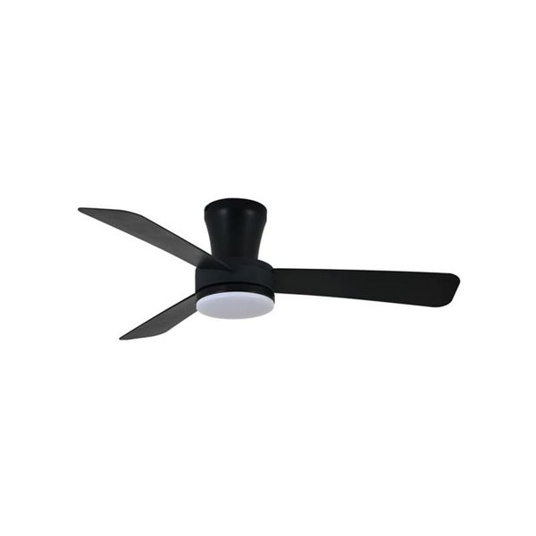 Ventilador LED de techo BENDA, 3 aspas negro, 28W 2800Lm CCT Dim, Ø101cm