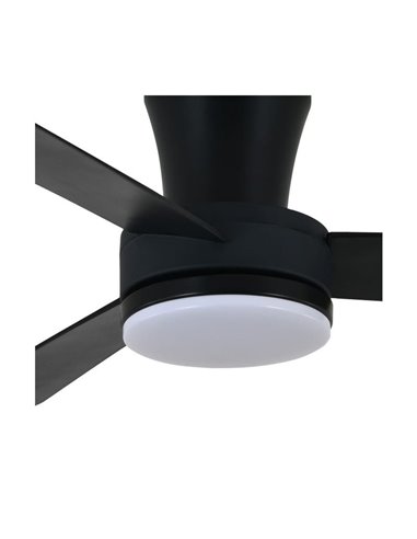 Ventilador LED de techo BENDA, 3 aspas negro, 28W 2800Lm CCT Dim, Ø101cm