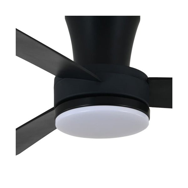 Ventilador de teto Benda LED, 3 pás pretas, 28W 2800Lm CCT Dim, Ø101cm