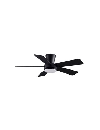 Ventilador LED de techo BENDA, 5 aspas negro, 28W 2800Lm CCT Dim, Ø101cm