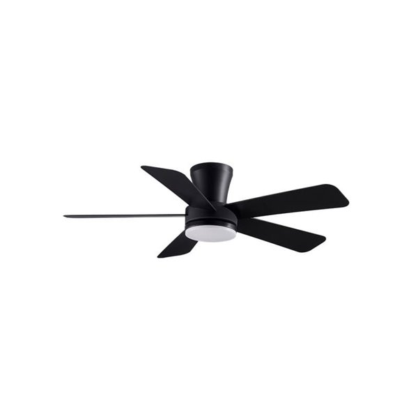Ventilador LED de techo BENDA, 5 aspas negro, 28W 2800Lm CCT Dim, Ø101cm