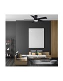 Ventilador LED de techo BENDA, 5 aspas negro, 28W 2800Lm CCT Dim, Ø101cm