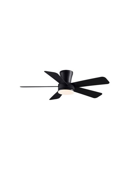 Ventilador LED de techo BENDA, 5 aspas negro, 28W 2800Lm CCT Dim, Ø101cm