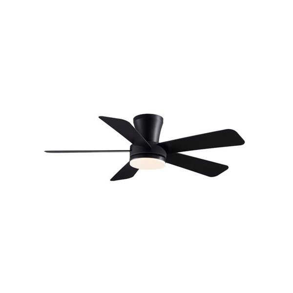 Ventilador LED de techo BENDA, 5 aspas negro, 28W 2800Lm CCT Dim, Ø101cm
