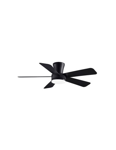 Ventilador LED de techo BENDA, 5 aspas negro, 28W 2800Lm CCT Dim, Ø101cm