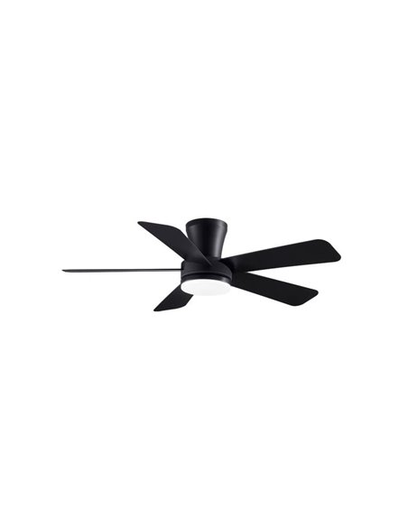 Ventilador LED de techo BENDA, 5 aspas negro, 28W 2800Lm CCT Dim, Ø101cm