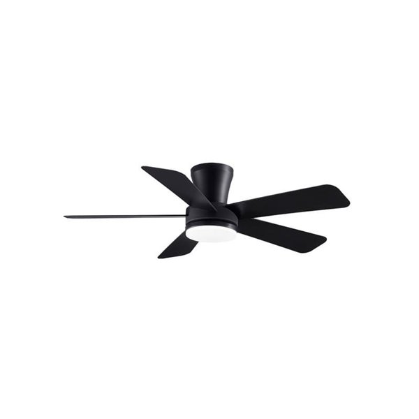 Ventilador LED de techo BENDA, 5 aspas negro, 28W 2800Lm CCT Dim, Ø101cm