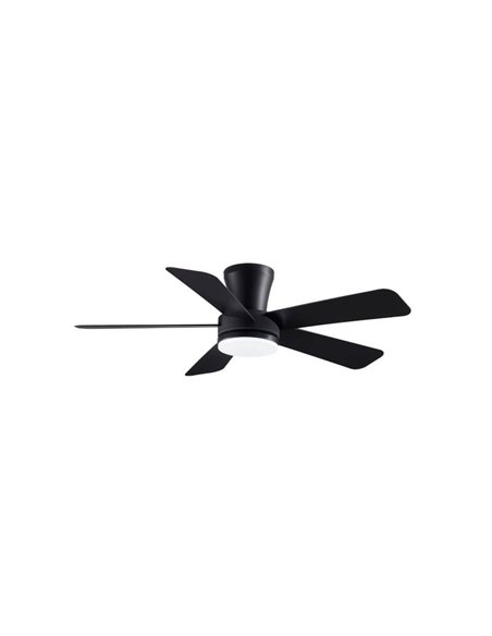 Ventilador LED de techo BENDA, 5 aspas negro, 28W 2800Lm CCT Dim, Ø101cm